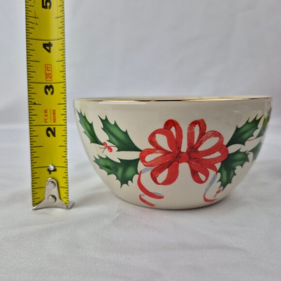 Lenox Holiday Bowl American By Design Holiday Pattern 16 oz - Picture 16 of 16